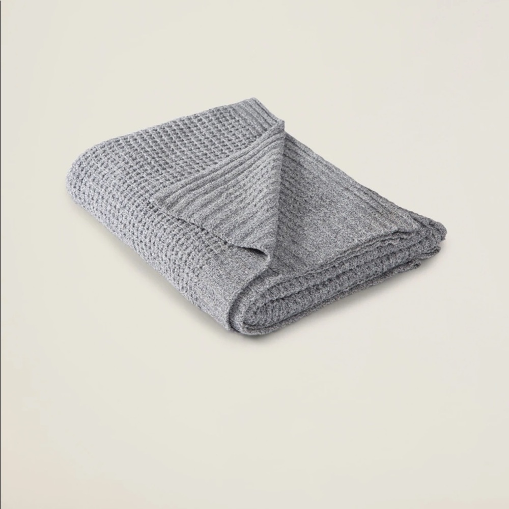 Barefoot Dreams Waffle Throw Blanket in Pacific Blue